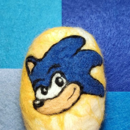 Sonic the Hedgehog felted soap ask olia 02